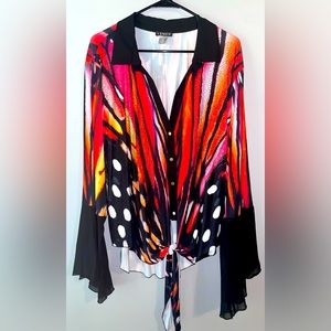 Butterfly Rhinestone Long Sleeve Top